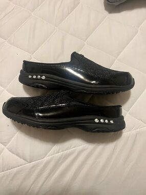 Easy Spirit Black Quilted Slip-On Loafers